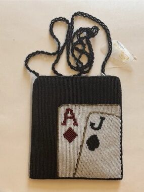 Beaded Crossbody Bag w/ Cards Design